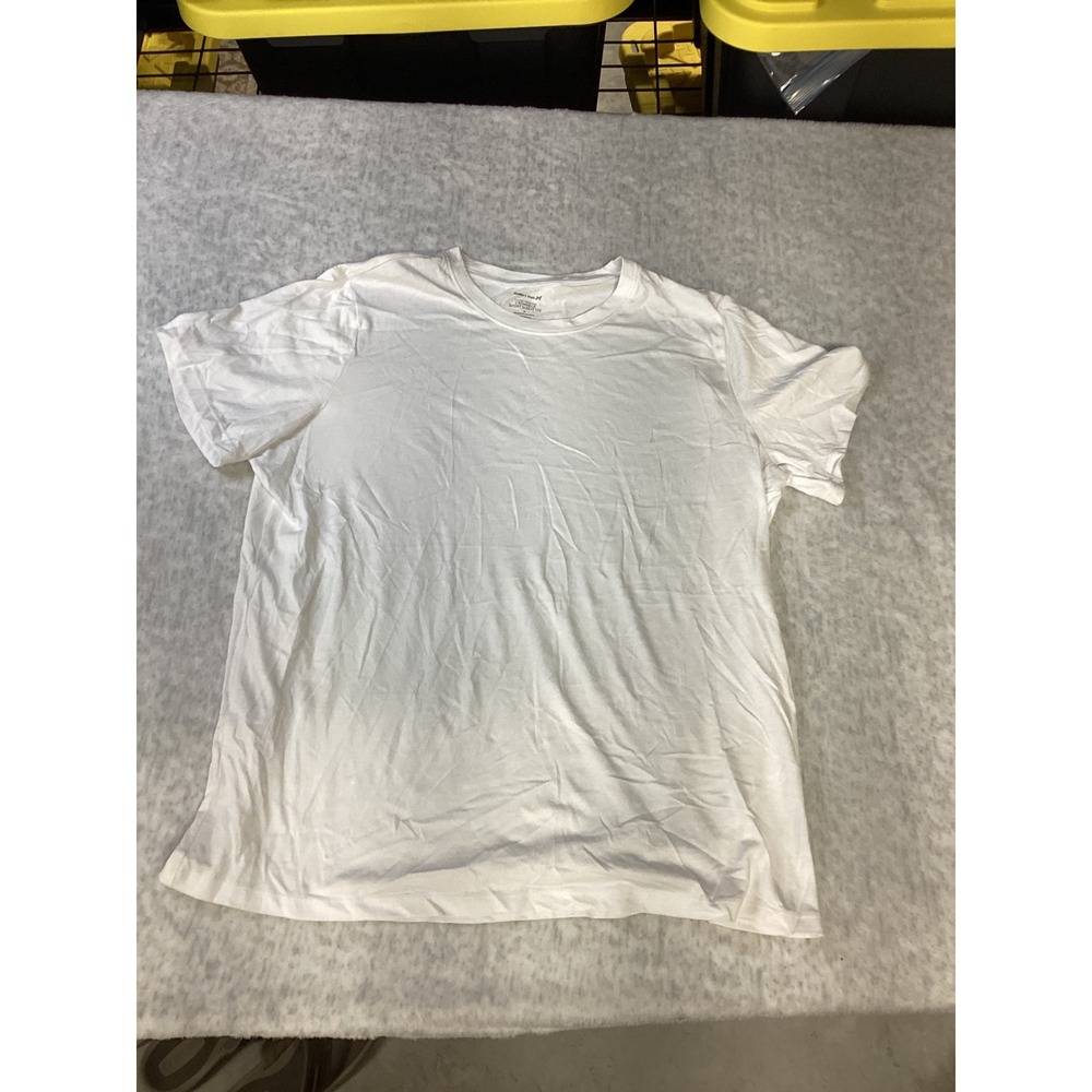 Members Mark Ladies Essential Crewneck Short Sleeve Tee White‎ Cotton Modal L